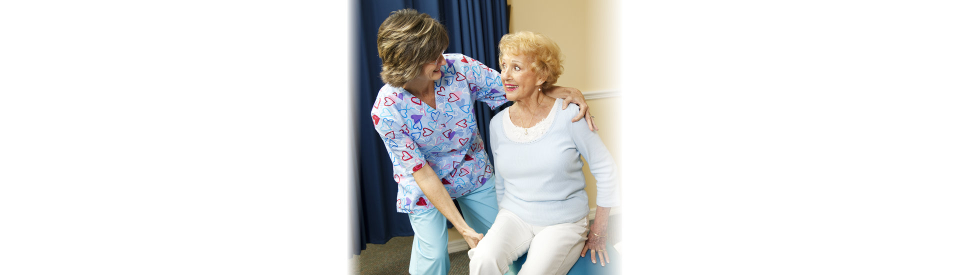 elderly patient and therapist